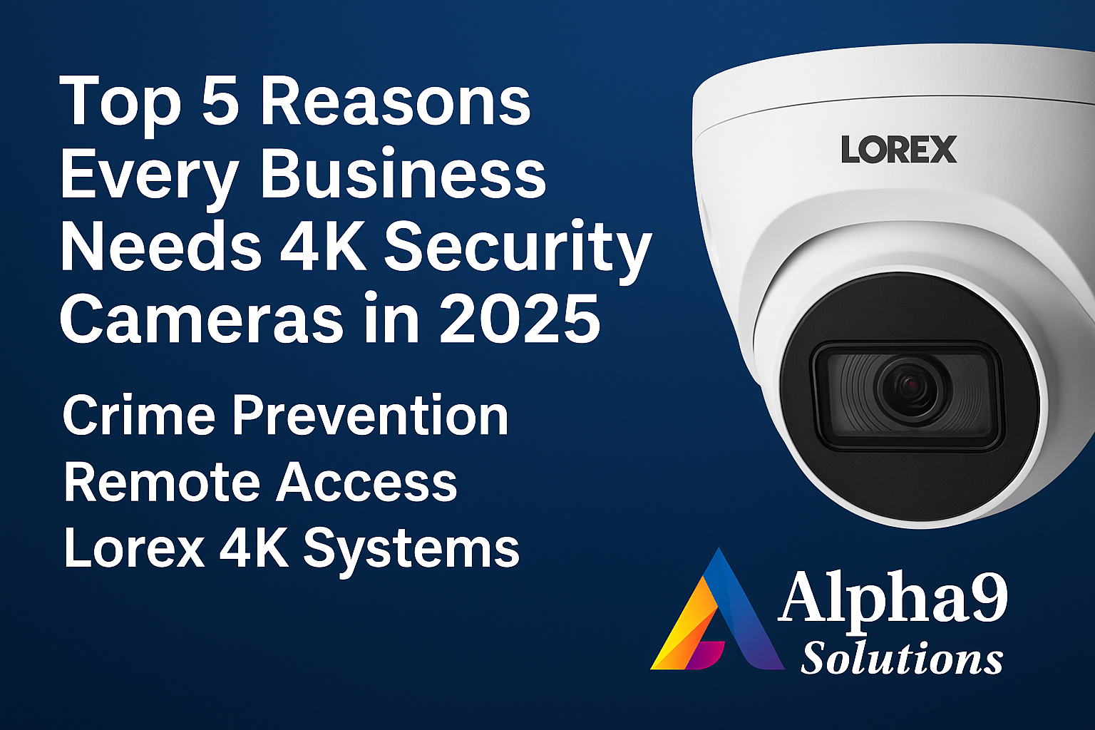 Top 5 Reasons Every Business Needs 4K Security Cameras in 2025