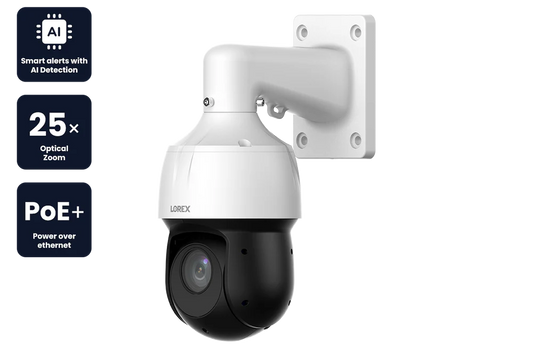 Lorex P11 - 2K (4MP) IP Wired PTZ Security Camera with AI Detection and 25x Optical Zoom