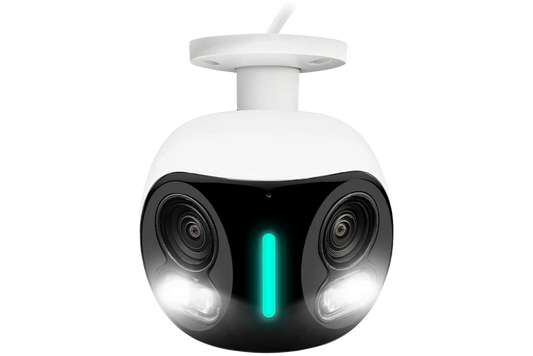 Lorex H20 - 4K IP Wired Dual Lens Security Camera with Smart Security Lighting and Smart Motion Detection